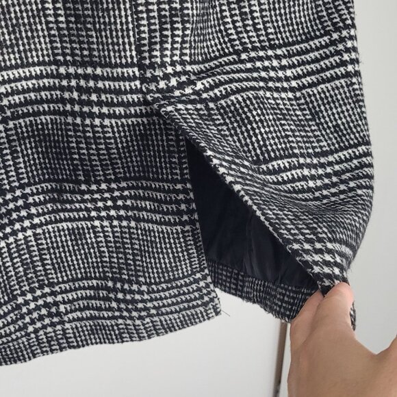 ⭐️ Ambiance Outerwear Black White Houndstooth Wool Blend Button Jacket Classic - Picture 5 of 11